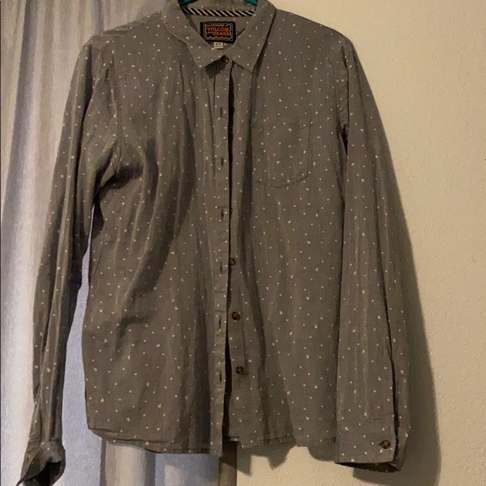 Volcom button up denim shirt